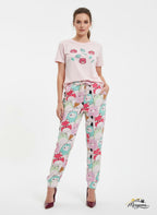 Cartoon Print Lycra Pyjama Set – T-Shirt & Pants