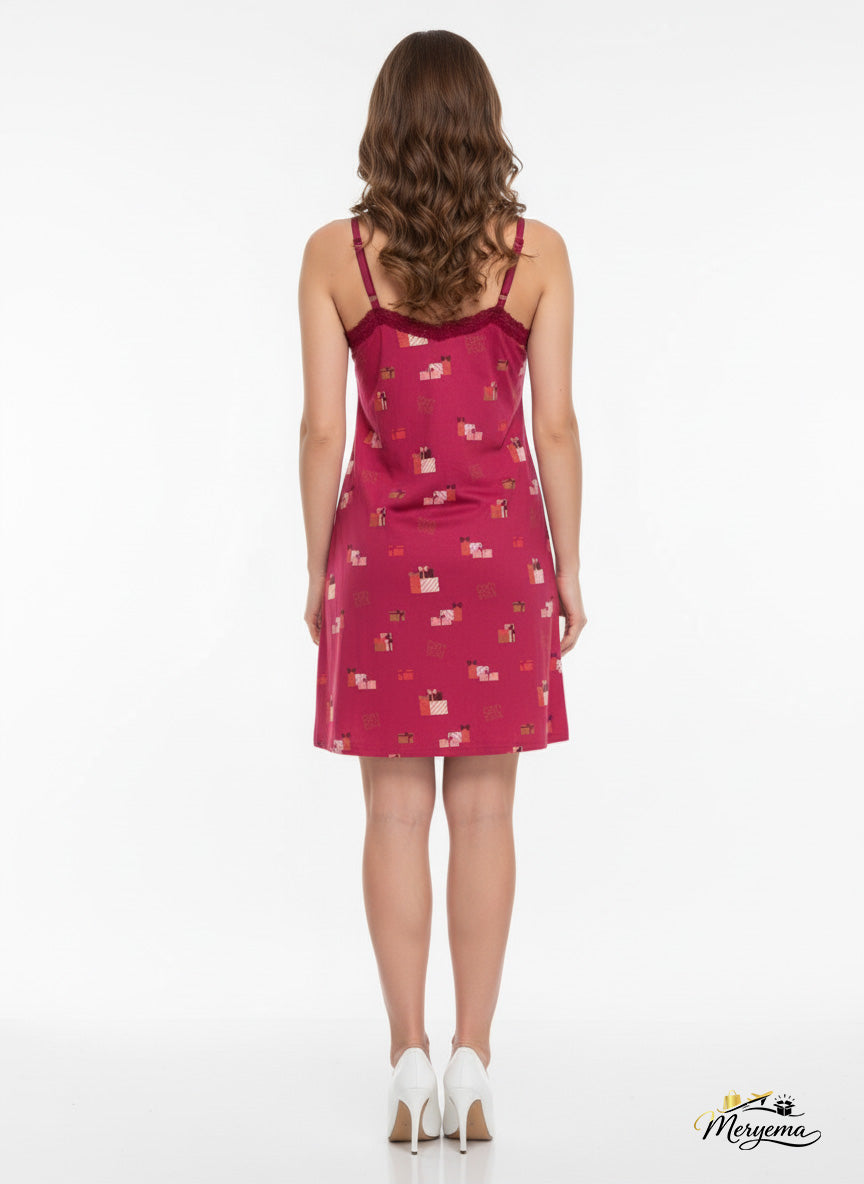 Printed Viscose Night Slip