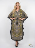 Yellow & Black Paisley Kaftan