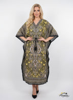 Yellow & Black Paisley Kaftan