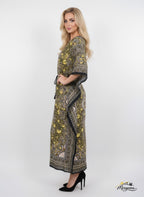Yellow & Black Paisley Kaftan