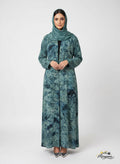 Teal & Seafoam Mineral Print Abaya