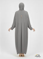 Slate Grey Minimalist Panel Abaya