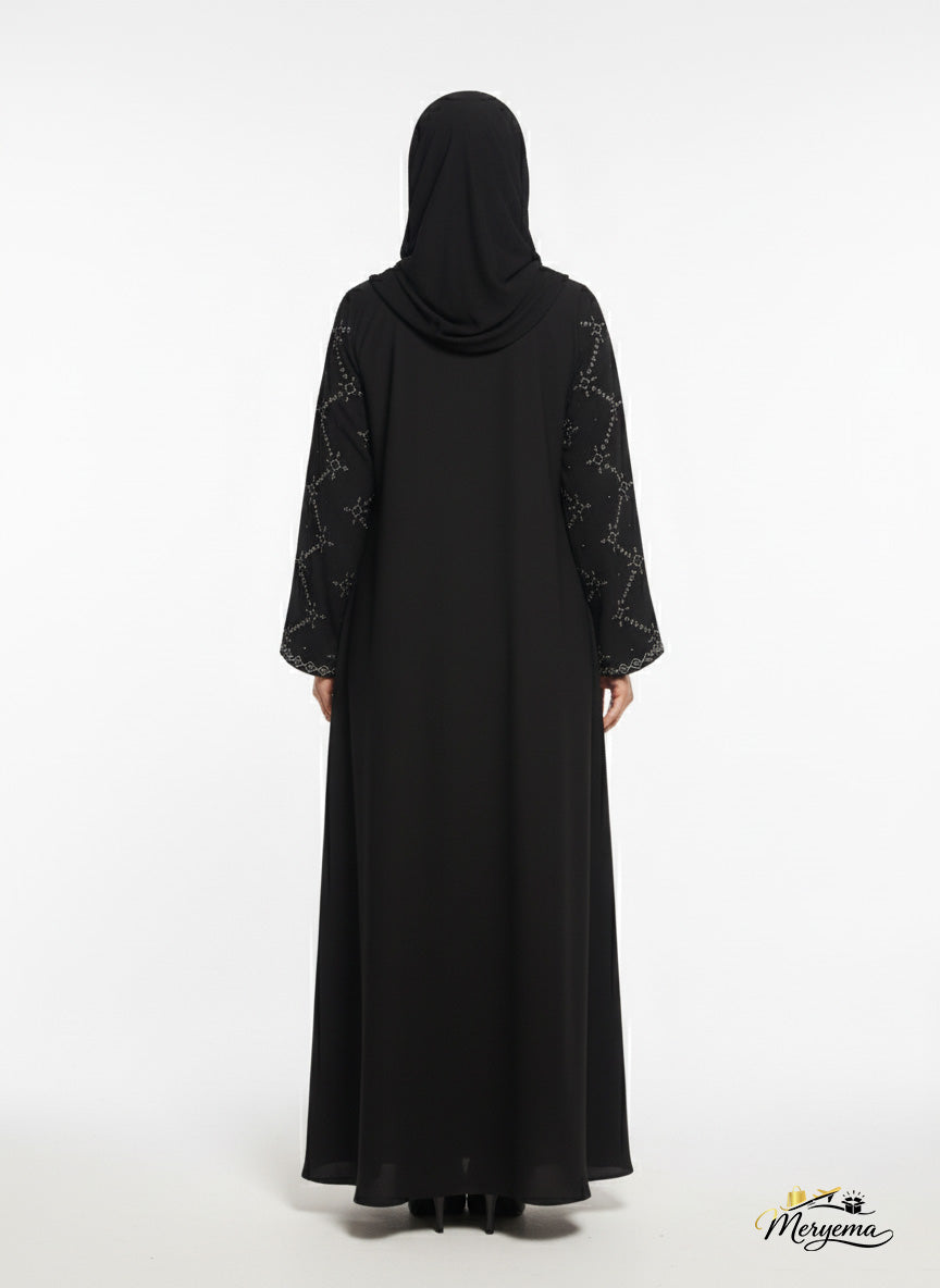 Embellished Black Abaya