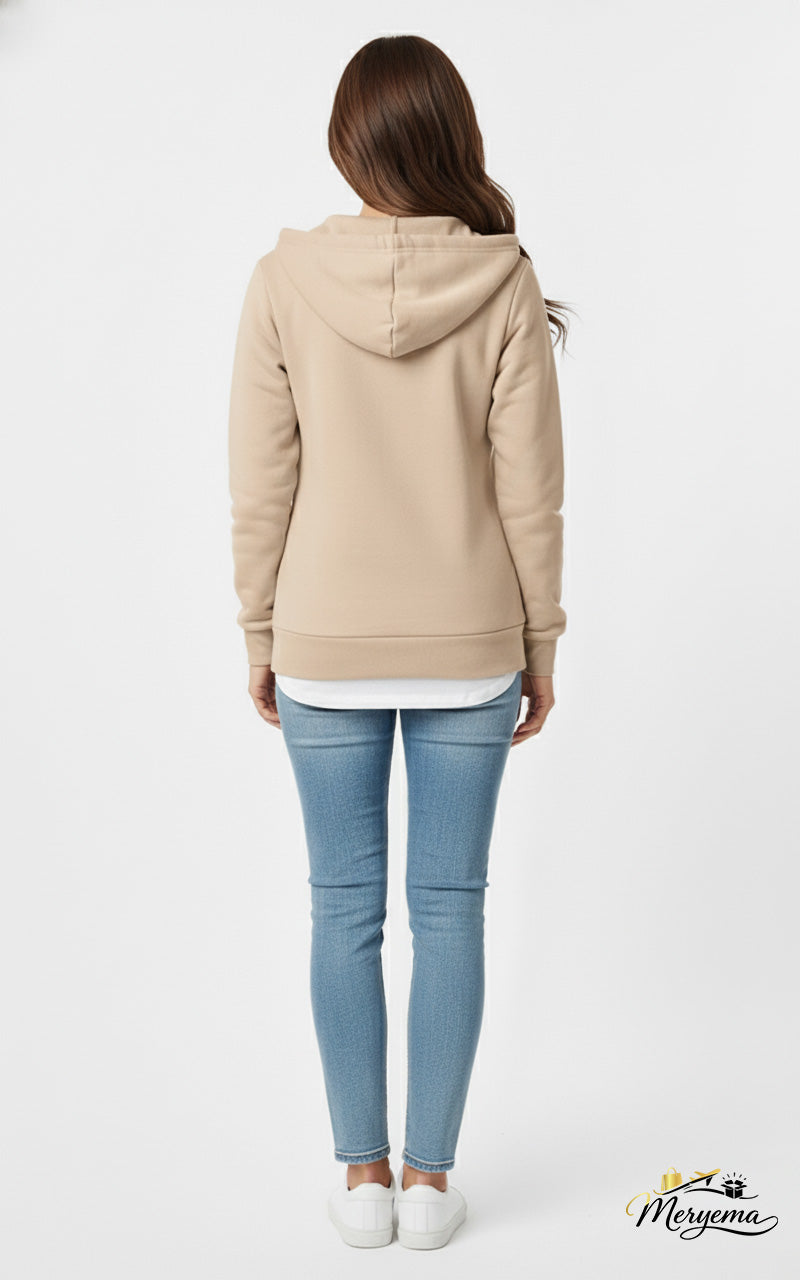 Full-Zip Hoodie with Kangaroo Pocket