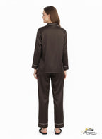 Espresso Brown Satin Nightsuit