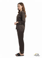 Espresso Brown Satin Nightsuit