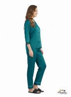 Emerald Green Satin Nightsuit