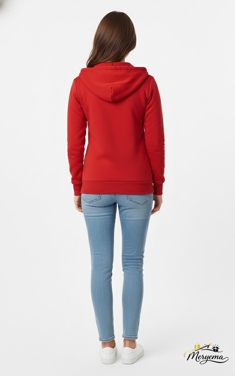 Cardinal Red Full-Zip Hoodie