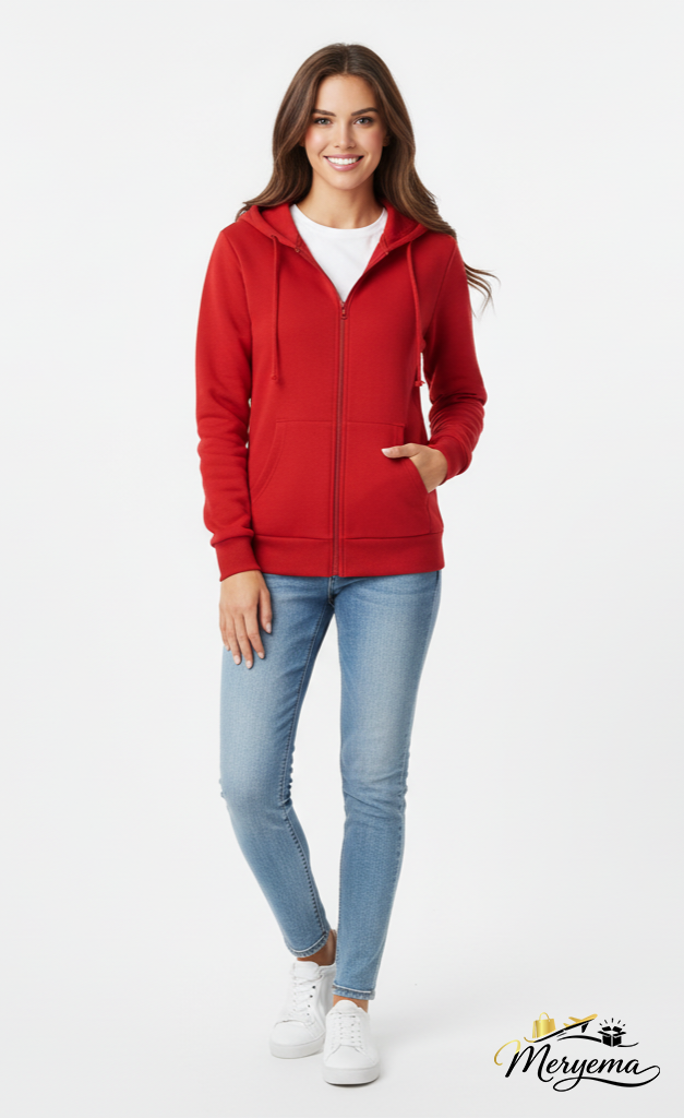 Cardinal Red Full-Zip Hoodie