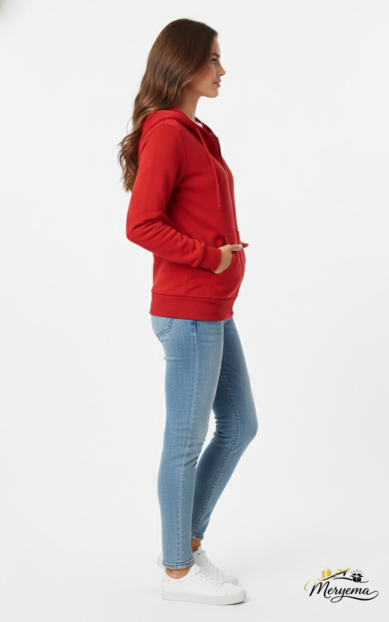 Cardinal Red Full-Zip Hoodie