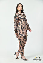 Geometric Satin Co-Ord Set