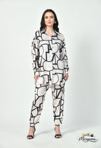 Geometric Co-Ord Set – Japanese Satin