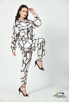 Geometric Co-Ord Set – Japanese Satin