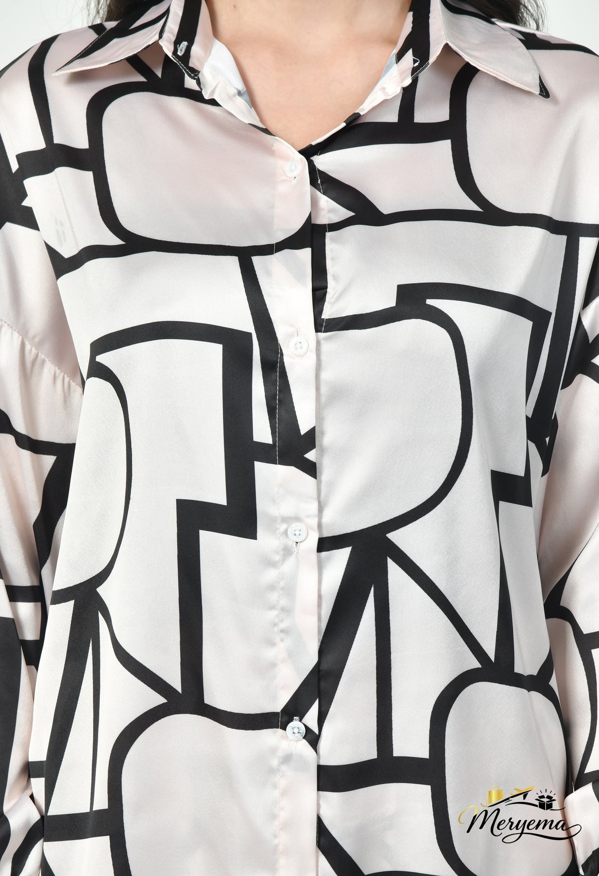 Geometric Co-Ord Set – Japanese Satin