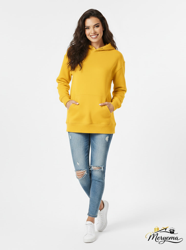 Sunburst Yellow 390 GSM Heavyweight Pullover Hoodie